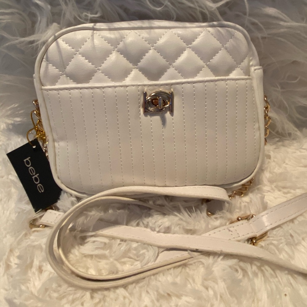 Hazel Multi Quilt White Crossbody Bag